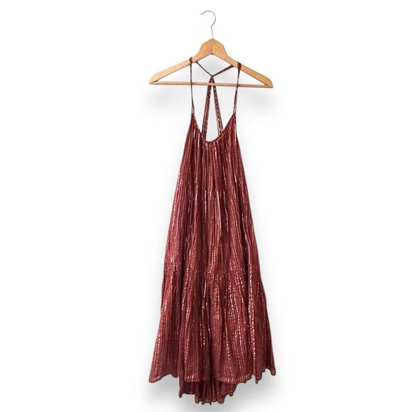 Ulla Johnson Samara High Low Sleeveless Gauze Maxi Dress Copper 0 Women’s - Picture 2 of 12